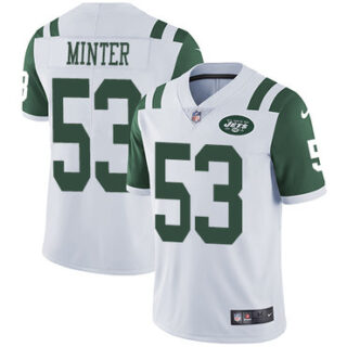 Nike Jets #53 Kevin Minter White Men's Stitched NFL Vapor Untouchable Limited Jersey