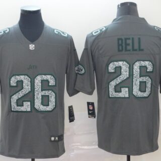 Nike Jets 26 Le'Veon Bell Gray Camo Vapor Untouchable Limited Jersey