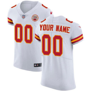 Nike Kansas City Chiefs Elite White Road Men's Jersey NFL Vapor Untouchable Customized jerseys
