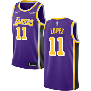 Nike Lakers #11 Brook Lopez Purple NBA Swingman Statement Edition Jersey