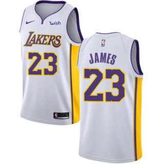 Nike Lakers #23 LeBron James White Women's NBA Swingman Association Edition Jersey