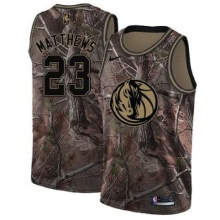 Nike Mavericks #23 Wesley Matthews Camo Youth NBA Swingman Realtree Collection Jersey