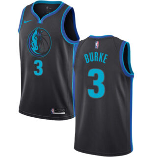 Nike Mavericks #3 Trey Burke Anthracite NBA Swingman City Edition 2018 19 Jersey
