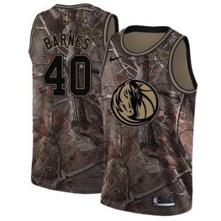 Nike Mavericks #40 Harrison Barnes Camo Women's NBA Swingman Realtree Collection Jersey