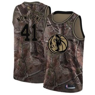 Nike Mavericks #41 Dirk Nowitzki Camo Youth NBA Swingman Realtree Collection Jersey