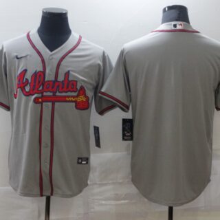 Nike Men's Atlanta Braves grey Blank Coolbase Jersey