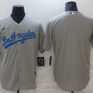 Nike Men's Los Angeles Dodgers grey blank Authentic Team MLB Jersey