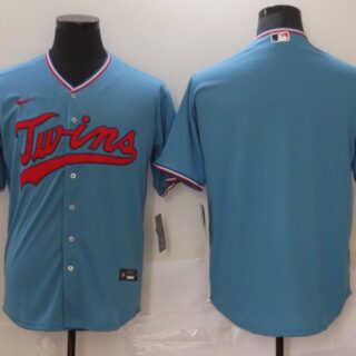 Nike Men's Minnesota Twins Light Blue Alternate Authentic Team Blank MLB Jersey