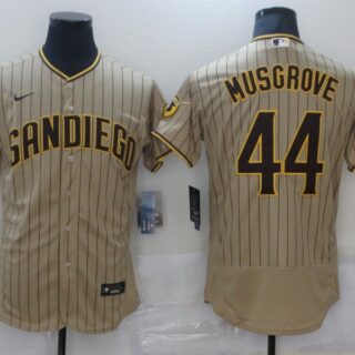 Nike Men's San Diego Padres #44 Musgrove Tan Brown Authentic Alternate Player Jersey