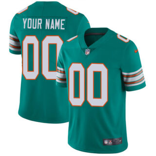 Nike NFL Miami Dolphins Vapor Untouchable Customized Elite Aqua Green Alternate Youth Jersey