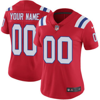 Nike NFL New England Patriots Vapor Untouchable Customized Elite Red Alternate Women's Jersey