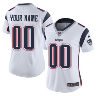 Nike NFL New England Patriots Vapor Untouchable Customized Elite White Road Women's Jersey