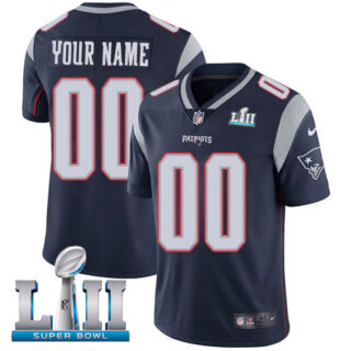 Nike NFL New England Patriots Vapor Untouchable Customized Super Bowl LII Limited Navy Blue Home Youth Jersey