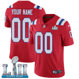 Nike NFL New England Patriots Vapor Untouchable Customized Super Bowl LII Limited Red Alternate Men's Jersey