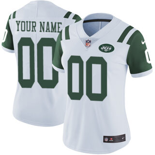 Nike NFL New York Jets Vapor Untouchable Customized Limited White Road Women's Jersey
