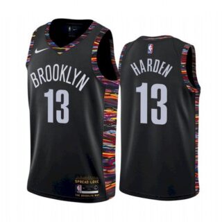 Nike Nets #13 James Harden Black NBA Swingman City Edition 2018 19 Jersey