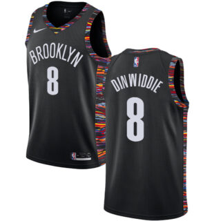 Nike Nets #8 Spencer Dinwiddie Black NBA Swingman City Edition 2018 19 Jersey