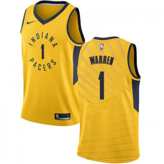 Nike Pacers #1 TJ Warren Gold NBA Swingman Statement Edition Jersey