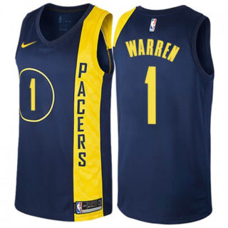 Nike Pacers #1 TJ Warren Navy Blue NBA Swingman City Edition Jersey
