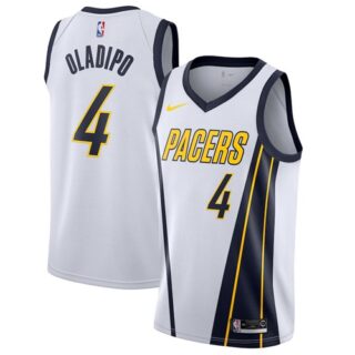 Nike Pacers #4 Victor Oladipo White NBA Swingman Earned Edition Jersey