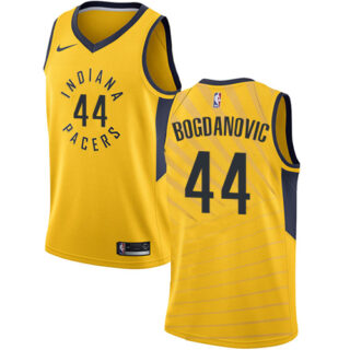 Nike Pacers #44 Bojan Bogdanovic Gold NBA Swingman Statement Edition Jersey