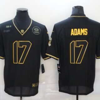 Nike Packers 17 Davante Adams Black Gold 2020 Salute To Service Limited Jersey