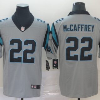 Nike Panthers 22 Christian McCaffrey Silver Inverted Legend Limited Jersey