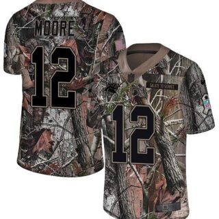 Nike Panthers #12 DJ Moore Camo Men's Stitched NFL Limited Rush Realtree Jersey