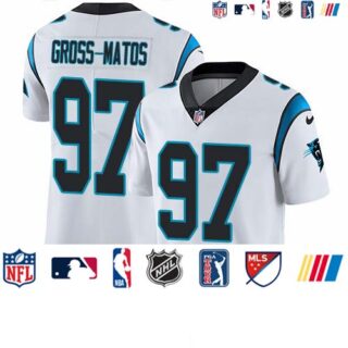 Nike Panthers #97 Yetur Gross-Matos White Men's Stitched NFL Vapor Untouchable Limited Jersey