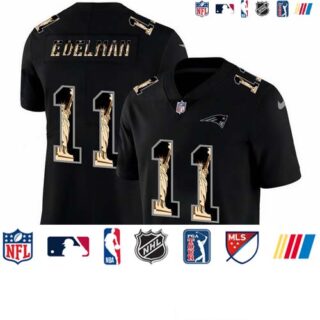 Nike Patriots 11 Julian Edelman Black Statue Of Liberty Limited Jersey