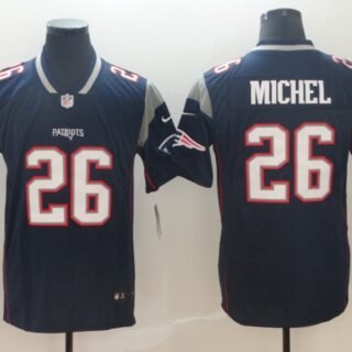 Nike Patriots 26 Sony Michel Navy Vapor Untouchable Limited Jersey