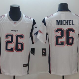 Nike Patriots 26 Sony Michel White Vapor Untouchable Limited Jersey