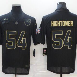 Nike Patriots 54 Tedy Bruschi Black 2020 Salute To Service Limited Jersey