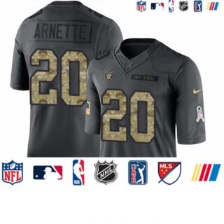 Nike Raiders #20 Damon Arnette Black Men's Stitched NFL Limited 2016 Salute to Service Jersey