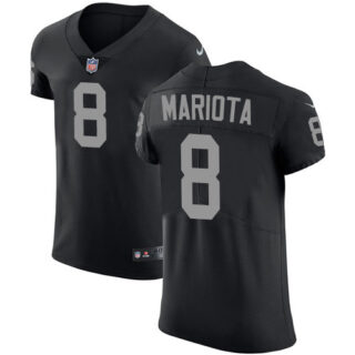 Nike Raiders #8 Marcus Mariota Black Team Color Men's Stitched NFL Vapor Untouchable Elite Jersey