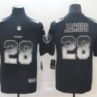 Nike Raiders 28 Josh Jacobs Black Arch Smoke Vapor Untouchable Limited Jersey
