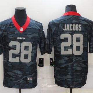 Nike Raiders 28 Josh Jacobs Black Camo Limited Jersey