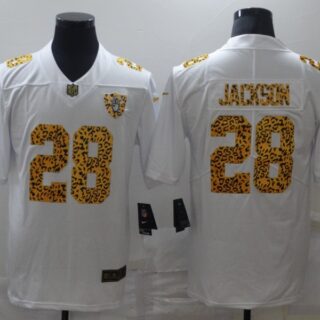 Nike Raiders 28 Josh Jacobs White Leopard Vapor Untouchable Limited Jersey