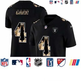 Nike Raiders 4 Derek Carr Black Statue Of Liberty Limited Jersey