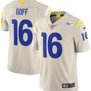 Nike Rams 16 Jared Goff Bone 2020 New Vapor Untouchable Limited Jersey