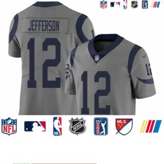 Nike Rams #12 Van Jefferson Gray Men's Stitched NFL Limited Inverted Legend Jersey