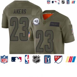 Nike Rams #23 Cam Akers Camo Men's Stitched NFL Limited 2019 Salute To Service Jersey