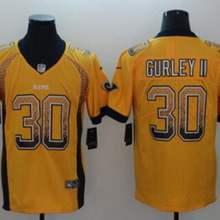 Nike Rams 30 Todd Gurley II Gold Drift Fashion Limited Jersey