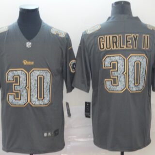 Nike Rams 30 Todd Gurley II Gray Camo Vapor Untouchable Limited Jersey