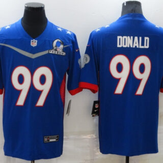 Nike Rams 99 Aaron Donald Blue 2022 NFC Pro Bowl Limited Jersey