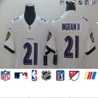 Nike Ravens 21 Mark Ingram II White Vapor Untouchable Limited Jersey