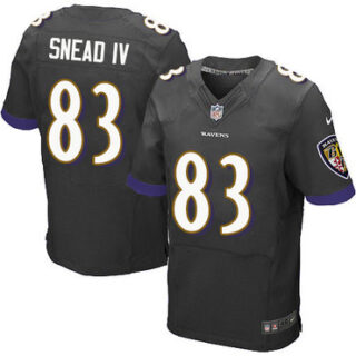 Nike Ravens #83 Willie Snead IV Black Alternate Men's Stitched NFL Elite Jersey
