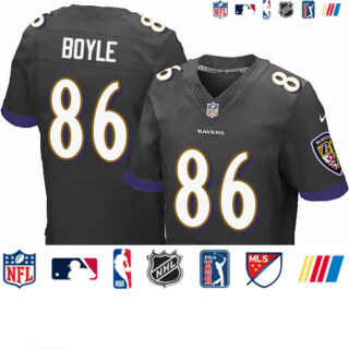 Nike Ravens #86 Nick Boyle Black Alternate Men's Stitched NFL New Elite Jersey