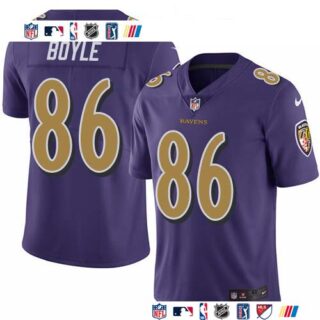 Nike Ravens #86 Nick Boyle Purple Men's Stitched NFL Limited Rush Jersey