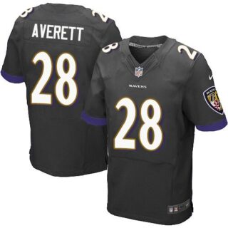 Nike Ravens 28 Anthony Averett Black Elite Jersey